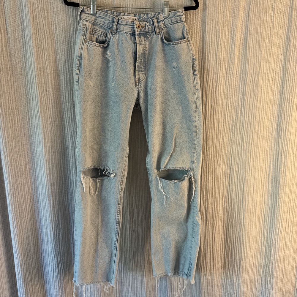 Light Blue Distressed Women's Jeans